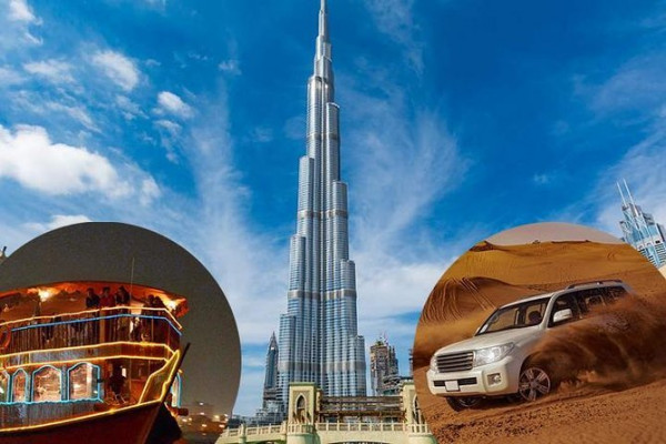 Dubai Trio Package on Sharing Basis: Desert Safari, Dhow Cruise Creek and Dubai City Tour